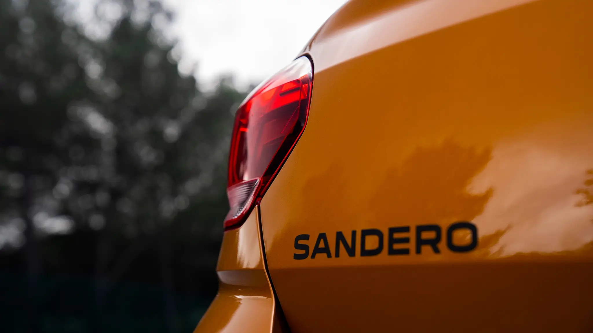 inscripción Sandero en la parte trasera