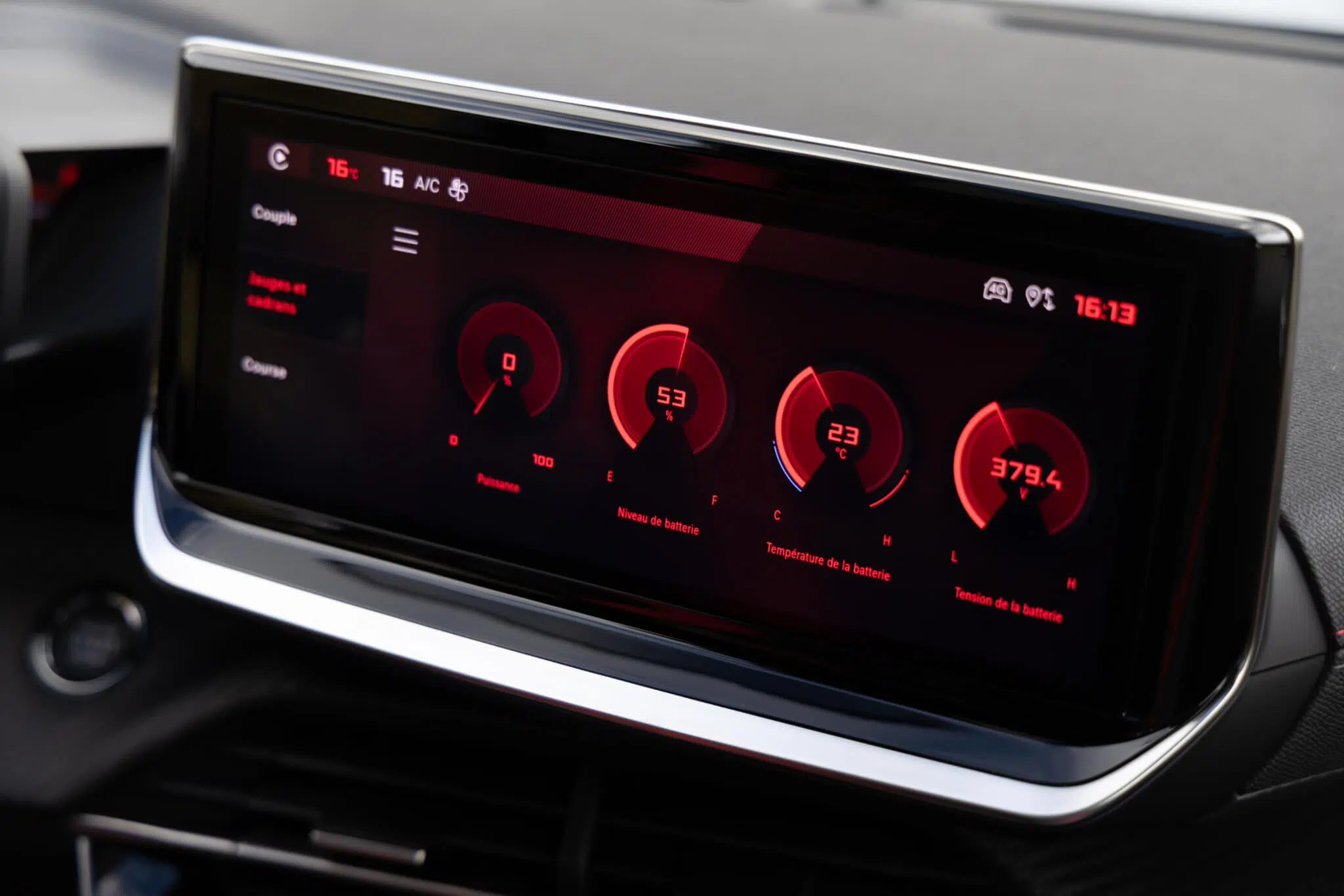 Peugeot E-208 GTi instrumentação