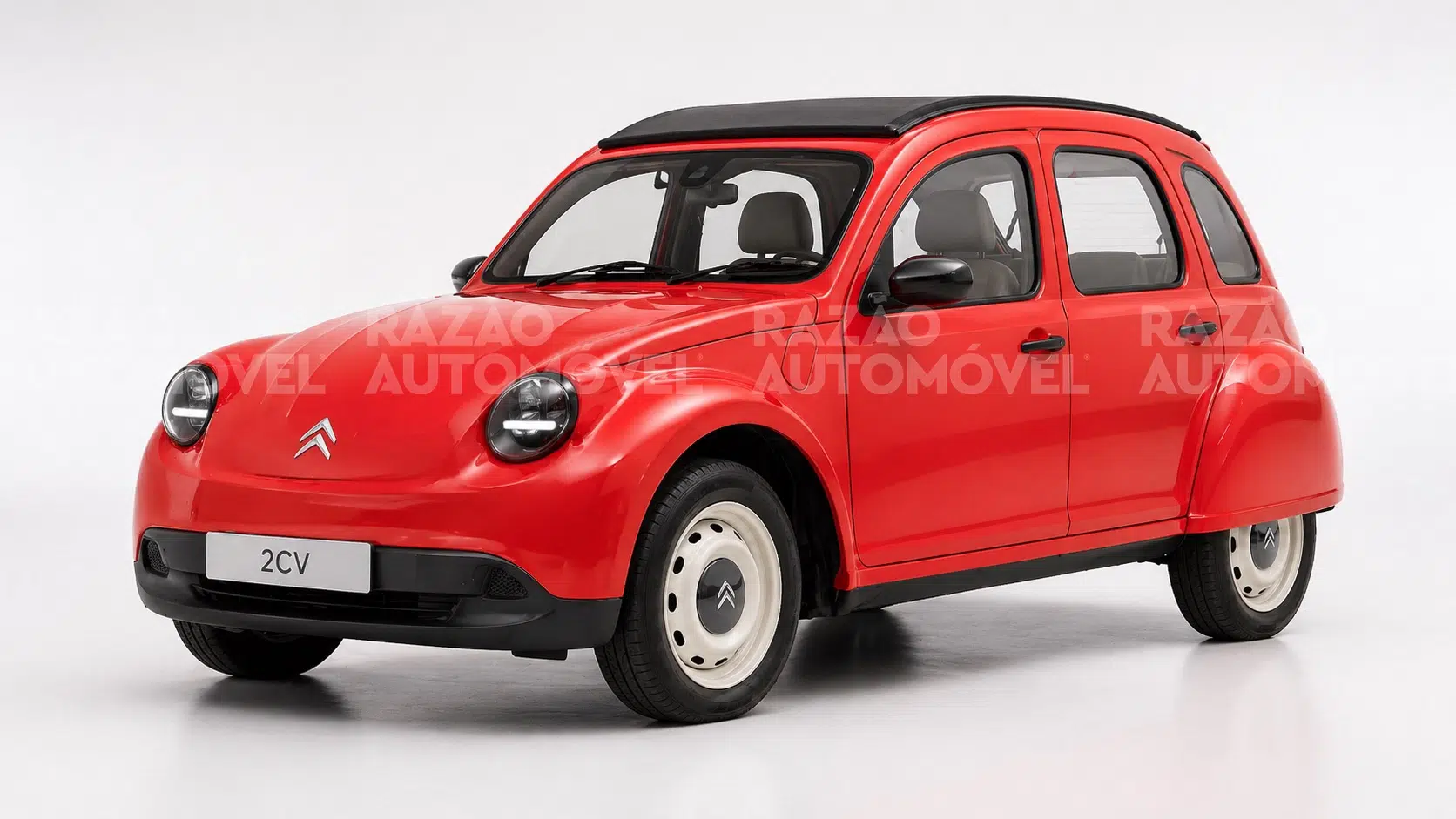 Antevisão Citroën 2CV vista dianteira 3/4