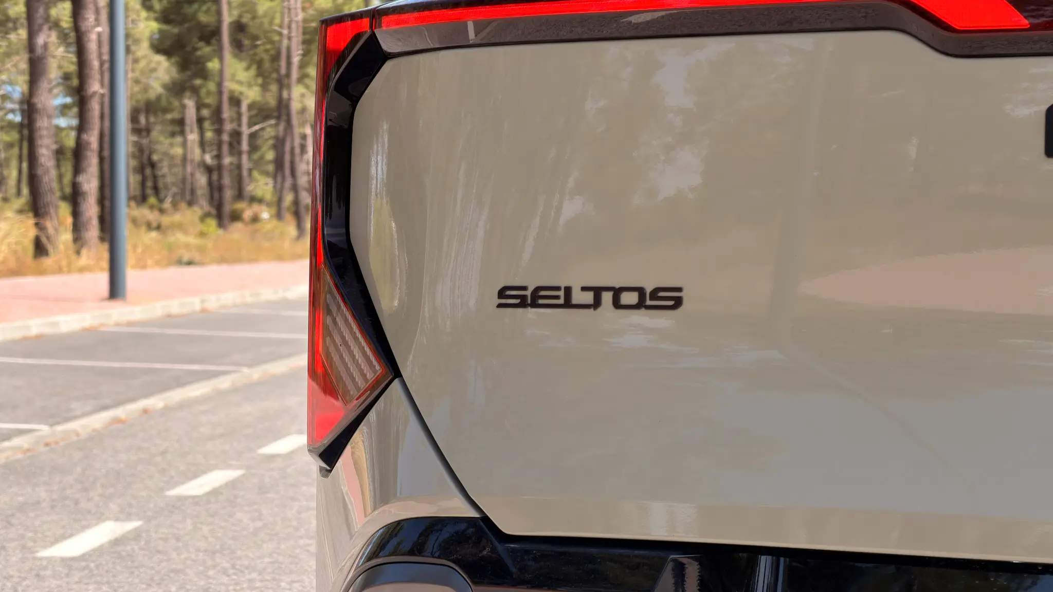 Inscripción "Seltos" en la bagajeira