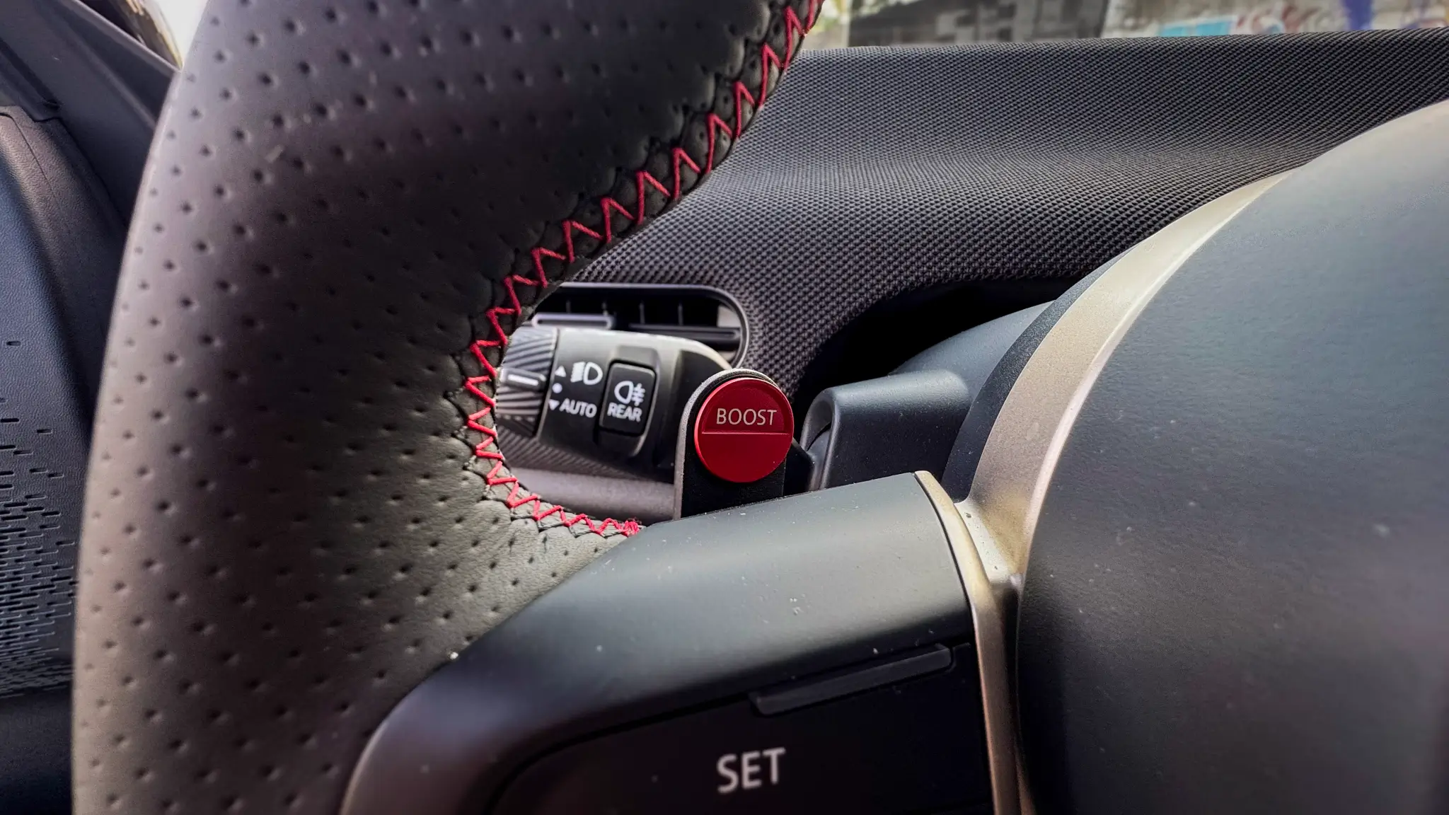 MINI JCW pormenor botão